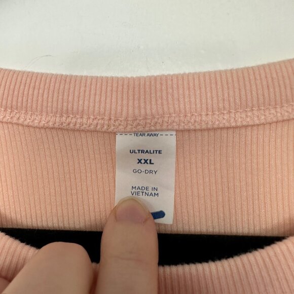 Old Navy Crop Top Rob Knit Ultralite Go-Dry Light Pink XXL - Picture 2 of 3